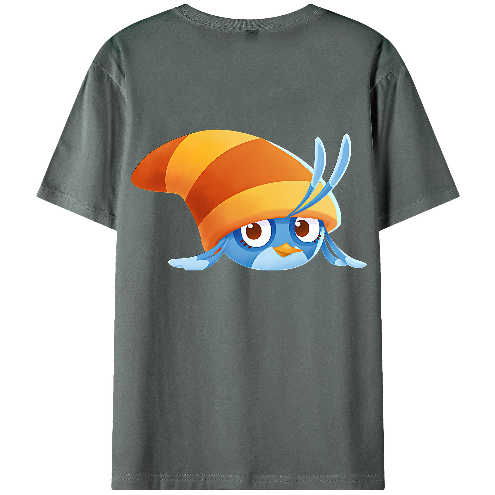 （画像用） Angry Birds アングリーバード 綿100％ メンズ半袖Tシャツ（バックプリント） 通気性
